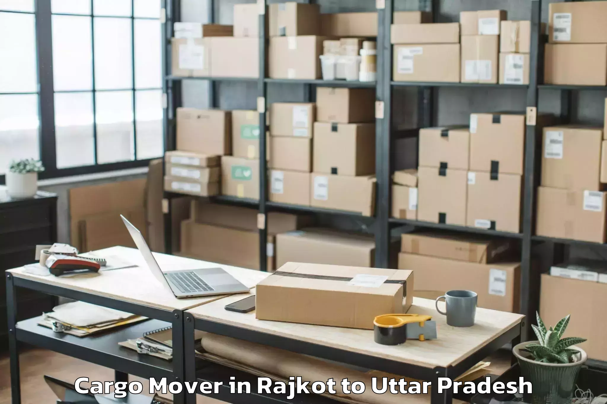 Book Rajkot to Sardhana Cargo Mover Online